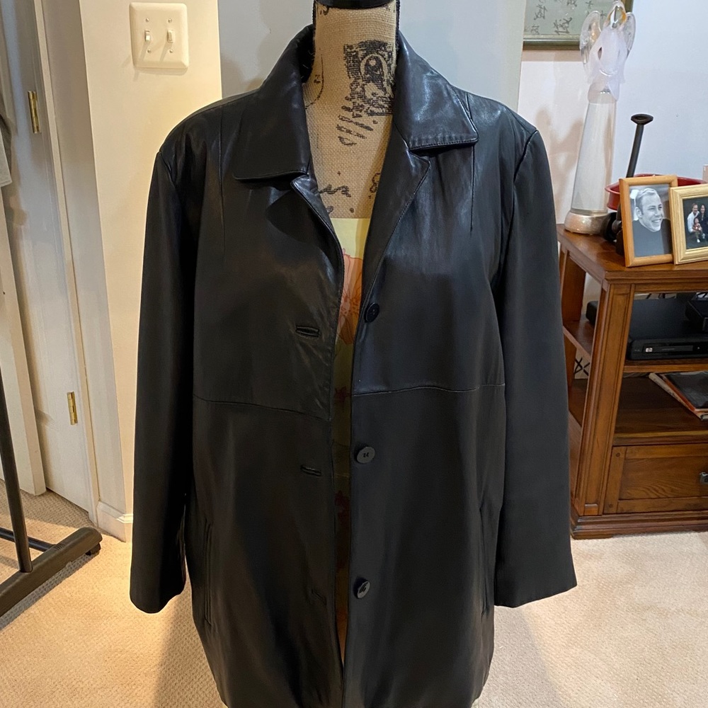 Leather coat
